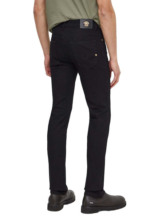 Versace Pantaloni de Bărbați din Jean în Croială Slim BLACK 76GAB5S0CDW00-909