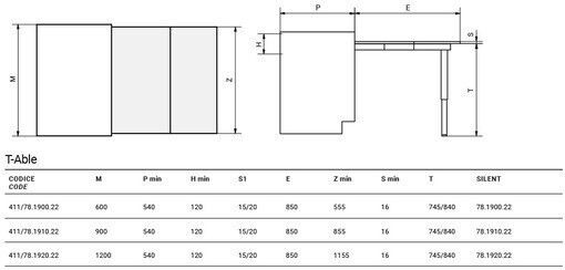 T-Tisch T-Tisch-Spannmechanismus Atim 261-t-able