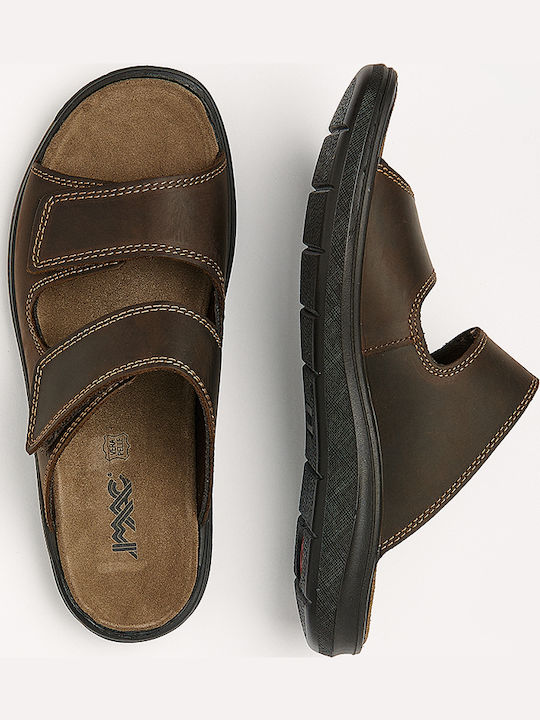 Leder Herrensandalen in Braun Farbe