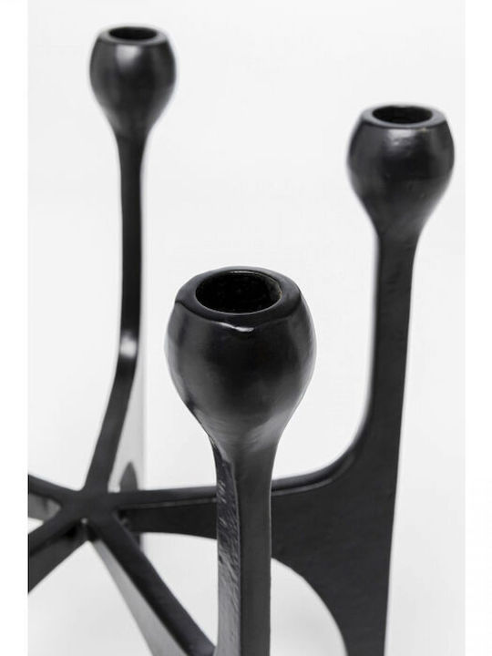 Kare Design Κηροπήγιο Μεταλλικό 5 Θέσεων σε Μαύρο Χρώμα 26x31x26εκ.