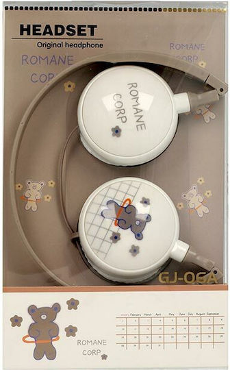GJBY GJ-06A Cu fir Pentru copii Over Ear Căști Maro