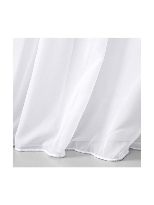 Saray Home Κουρτίνα με Τρουκς Λευκή 300x280εκ.
