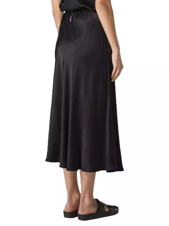 Deha Satin Skirt in Black color