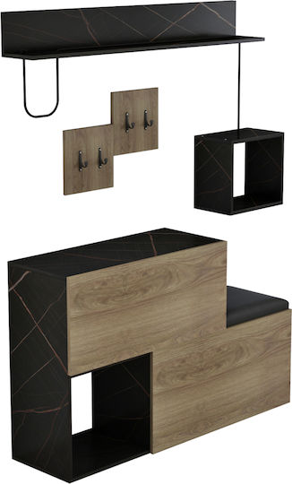 Cerb Mobilier de Intrare cu Cuier & Dulap pentru Pantofi 120x20x72cm