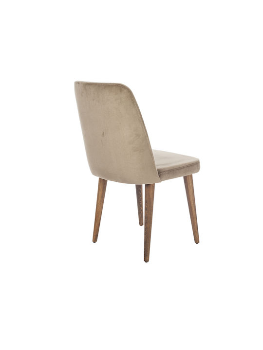 Milano Dining Room Velvet Chair Brown 48x60x92cm