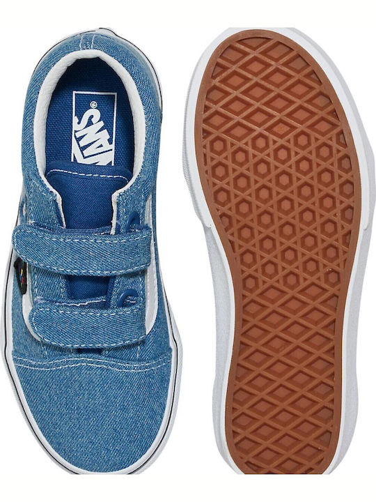 Uy Old Skool V Παιδικά Sneakers με Σκρατς Γαλάζια VN0A38HDNWD