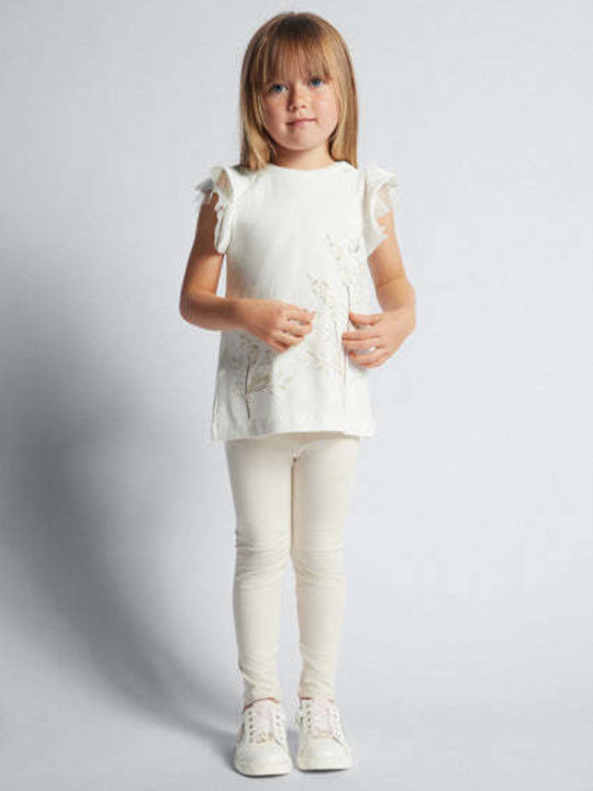 Mayoral Kids Set with Leggings Summer 2pcs White