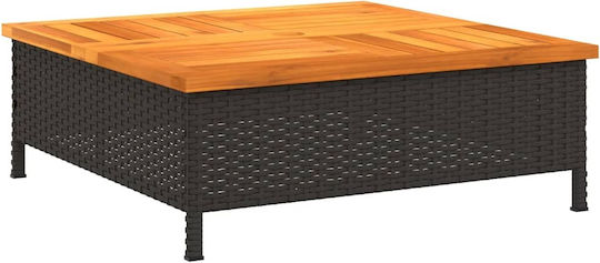 vidaXL Βάση Ομπρέλας Ξύλινη Μαύρο 70x70x25cm