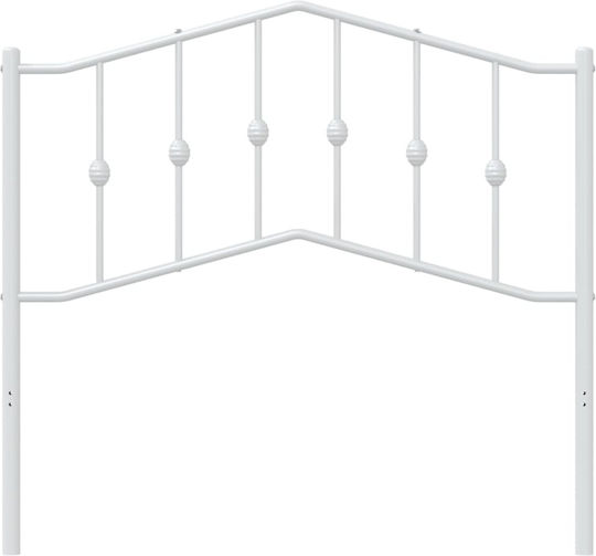 vidaXL Metallic White Bed Headboard 105x98cm