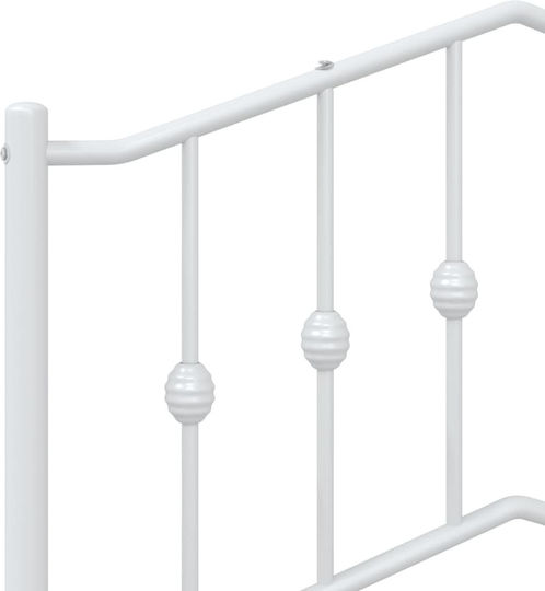 vidaXL Metallic White Bed Headboard 105x98cm
