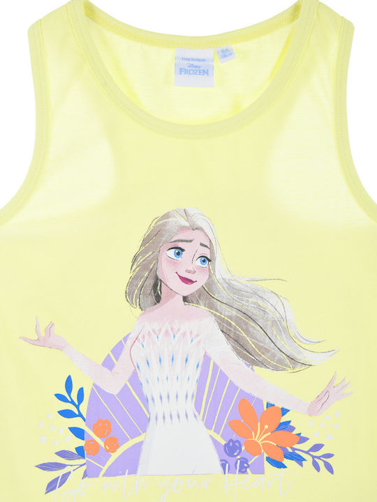 Superheroes Kids Blouse Sleeveless Yellow Go With Your Heart