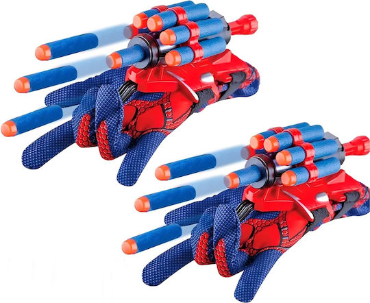 Σετ Δύο Γαντιών Εκτόξευσης Spiderman Με Βεντούζες Σφουγγαριών Kidmania® Για Παιδιά