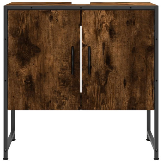 vidaXL Cabinet Countertop without Sink L60xW33xH60cm Smoky Oak