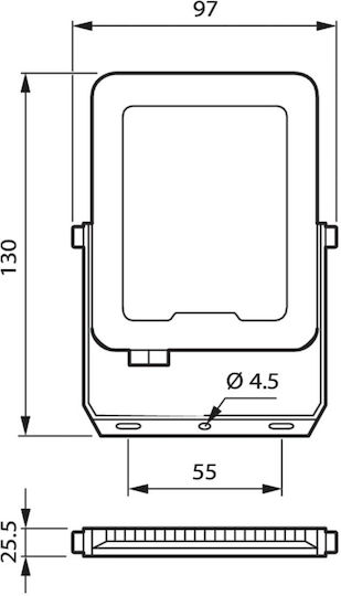 Philips Προβολέας LED 20W Ψυχρό Λευκό