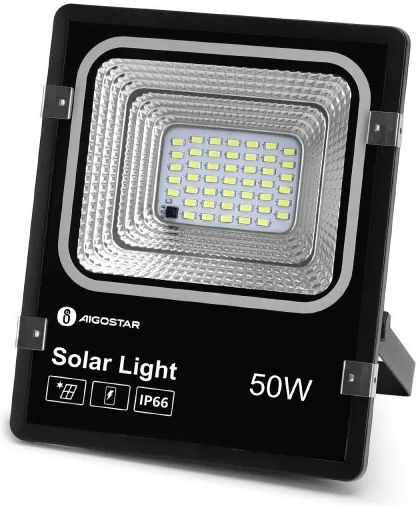 Aigostar Ηλιακός Προβολέας LED 50W Ψυχρό Λευκό 6500K