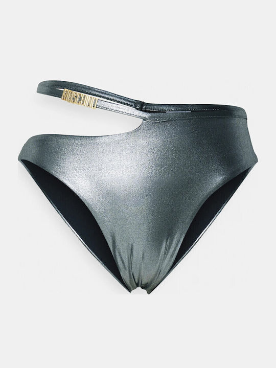 Bikini Slip High Waist Silver