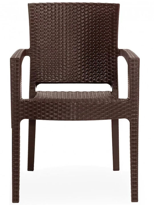 Gartenstühle Polypropylen Zeus Braune 52x47x89cm