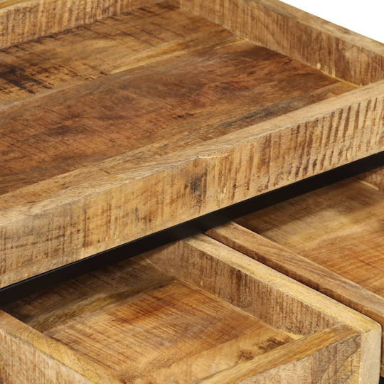 Set Zigon Rectangular Din Lemn Masiv De Mango 3 Buc M50xL35xÎ40cm