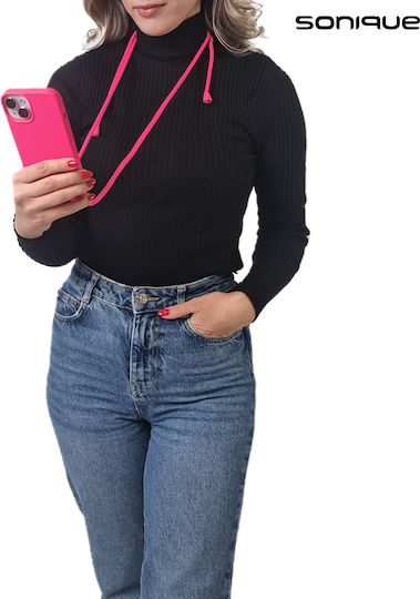 Sonique Back Cover Σιλικόνης 0.5mm με Λουράκι Φούξια (Redmi Note 11 Pro 4G/5G / Redmi Note 12 Pro 4G)