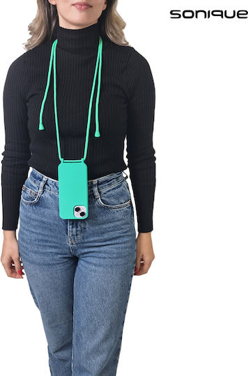 Sonique Umschlag Rückseite Silikon 0.5mm mit Band Hellblau (Galaxy A33 5G)