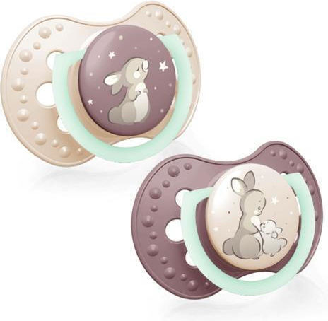 Lovi Baby Pacifiers Silicone Night for 18+ months 2pcs