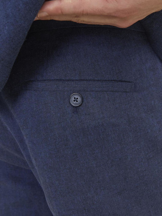 Trousers in Slim Fit Navy Blue