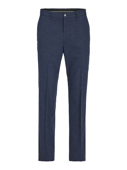 Trousers in Slim Fit Navy Blue