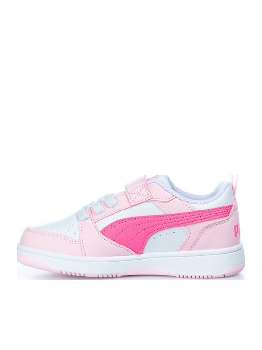 Rebound V6 Lo Ac+ Ps Kids Sneakers with Scratch Pink