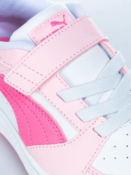 Rebound V6 Lo Ac+ Ps Kids Sneakers with Scratch Pink