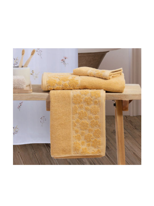 Nef-Nef Homeware Πετσέτα Χεριών Sierra 30x50εκ. Honey Βάρους 500gr/m²