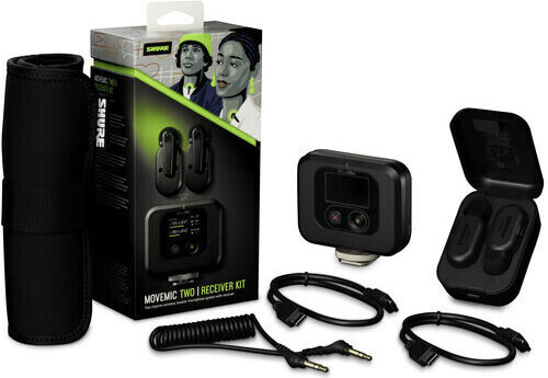 Shure Movemic Two Receiver Kit Wireless Δυναμικό Microphone Πέτου, Clip On for Mobile