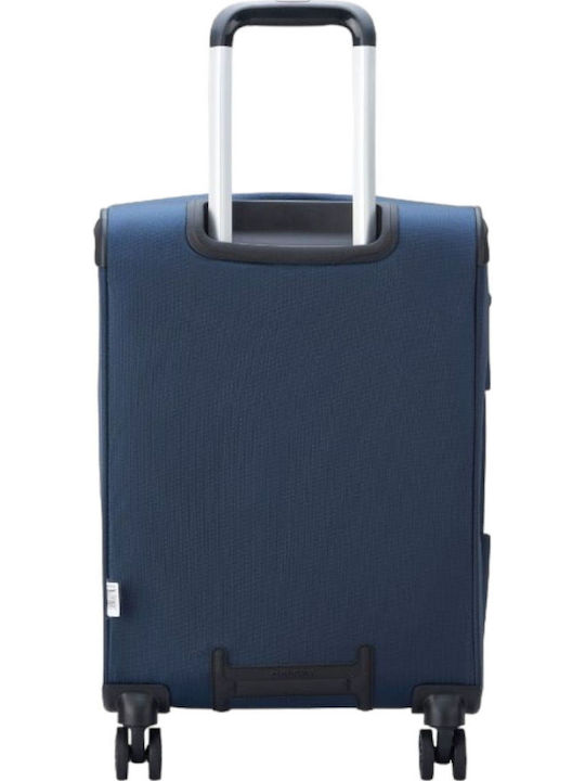 Delsey Rami Βαλίτσα Ταξιδίου Καμπίνας Υφασμάτινη Blue με 4 Ρόδες Ύψους 55εκ.