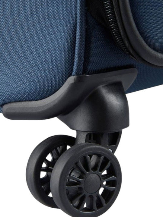 Delsey Rami Βαλίτσα Ταξιδίου Καμπίνας Υφασμάτινη Blue με 4 Ρόδες Ύψους 55εκ.