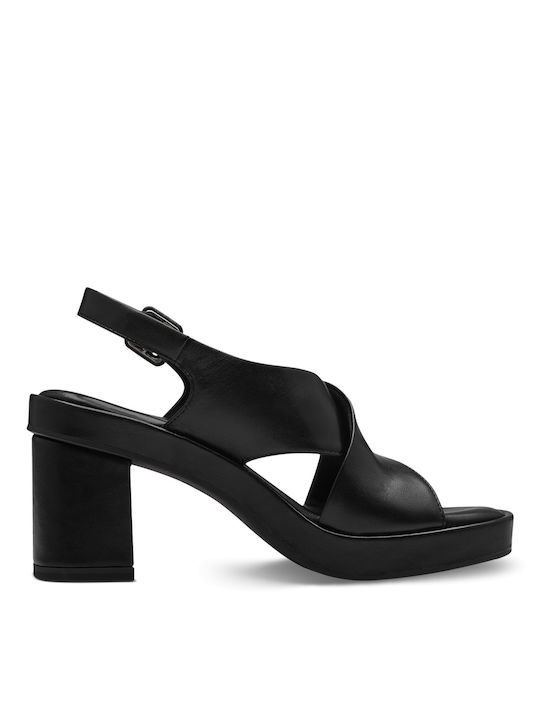 Tamaris Leather Women's Sandals Black