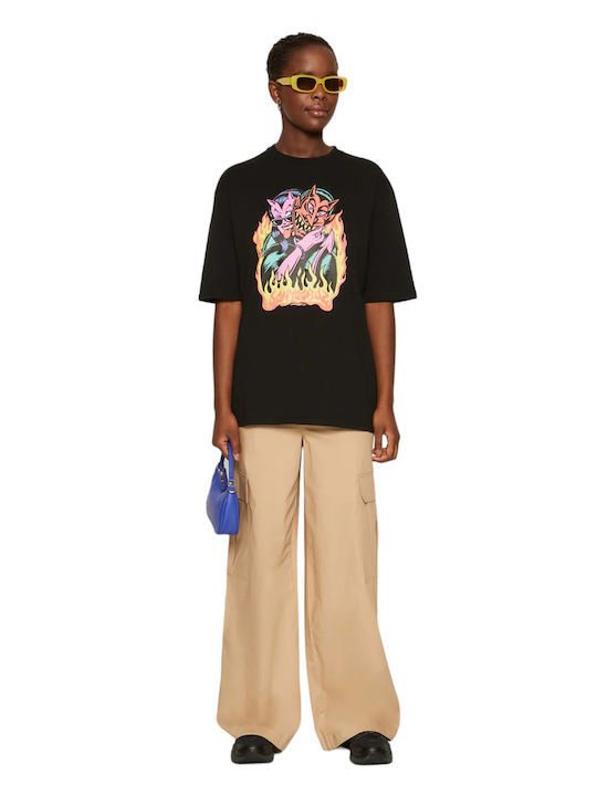 Γυναικείο Oversized T-shirt Μαύρο