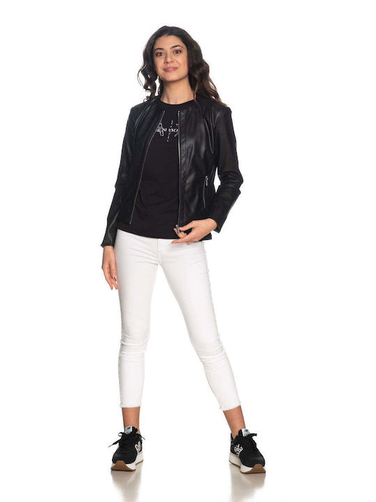 Γυναικείο Biker Jacket Μαύρο