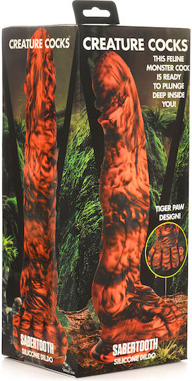 XR Realistisches Dildo mit Hoden und Saugnapf Orange