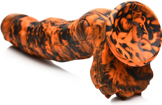 XR Realistisches Dildo mit Hoden und Saugnapf Orange