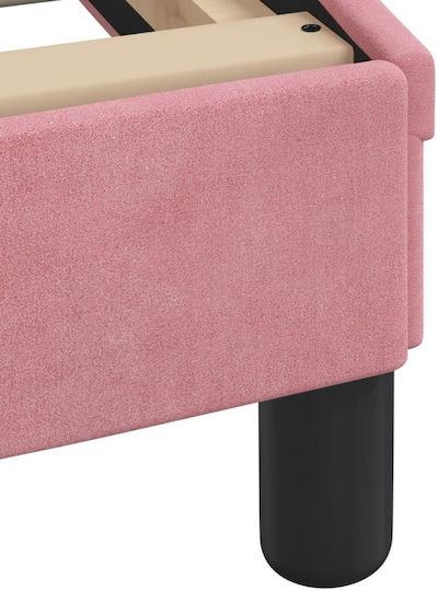 Pat Semi-dublu din Lemn Masiv Rose cu Lamele pentru Saltea 120x200cm