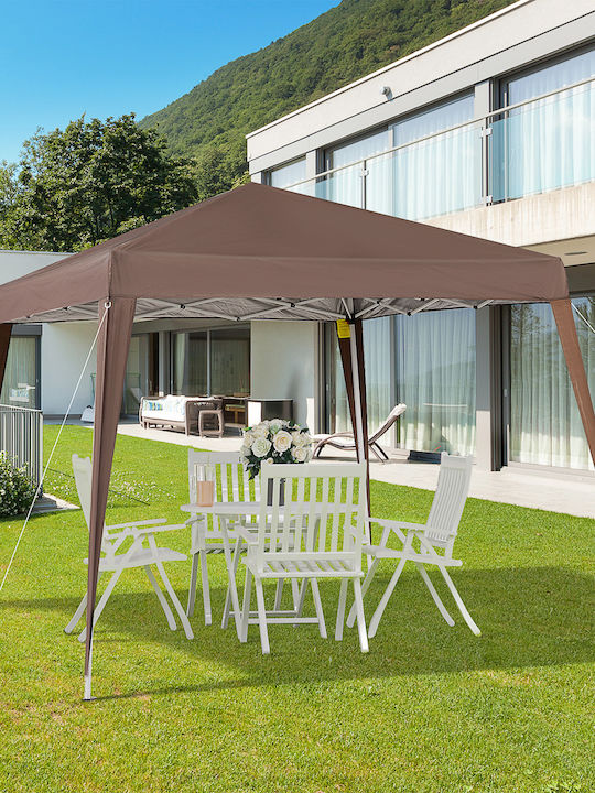 Outsunny Κιόσκι Κήπου Καφέ 2.4x2.4m