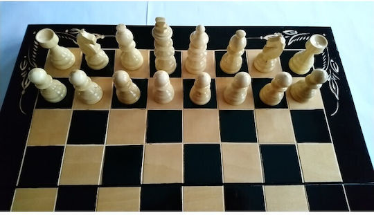 Magic Puzzle Box Χειροποίητο Σκάκι από Ξύλο 50x50cm