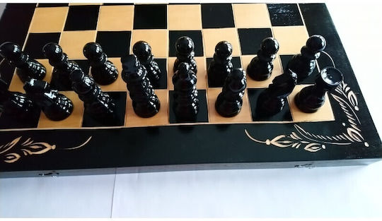 Magic Puzzle Box Χειροποίητο Σκάκι από Ξύλο 50x50cm