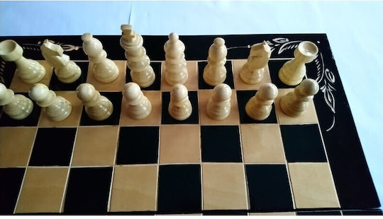 Magic Puzzle Box Χειροποίητο Σκάκι από Ξύλο 50x50cm