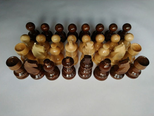 Magic Puzzle Box Wooden Chess Pawns Handmade Brown 2.4cm