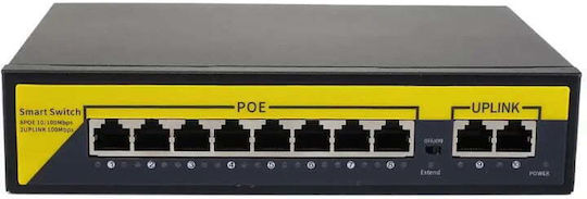 Andowl Q-jh07 PoE Network Switch 10 Ports 100m 100Mbps - 10 Port Smart Switch PoE Network Cable Powered