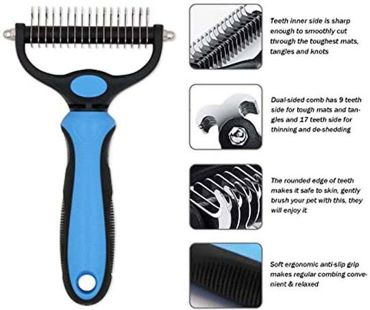 Comb Medium for Long-Haired Dogs for Coat Cleaning