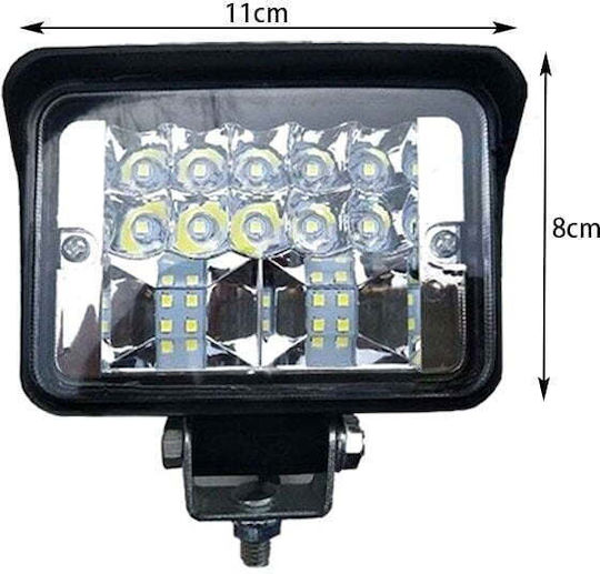 Rechteckige Autoscheinwerfer LED 12 / 24V 54W 7,62cm mit Weißem Licht 2 Stück