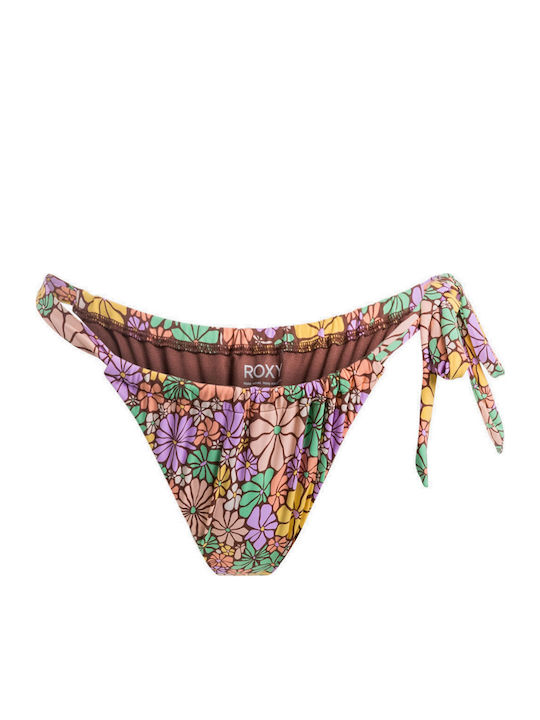 Cheeky Bikini Slip with Ties Floral