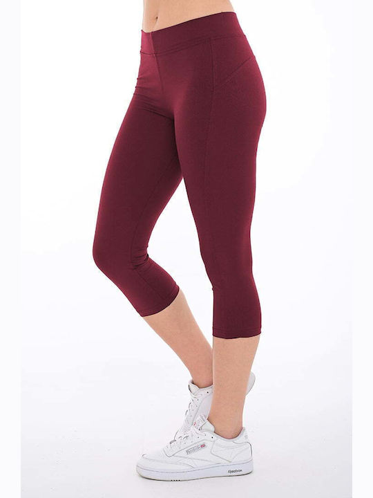 Bodymove Women's Capri Training Legging Burgundy