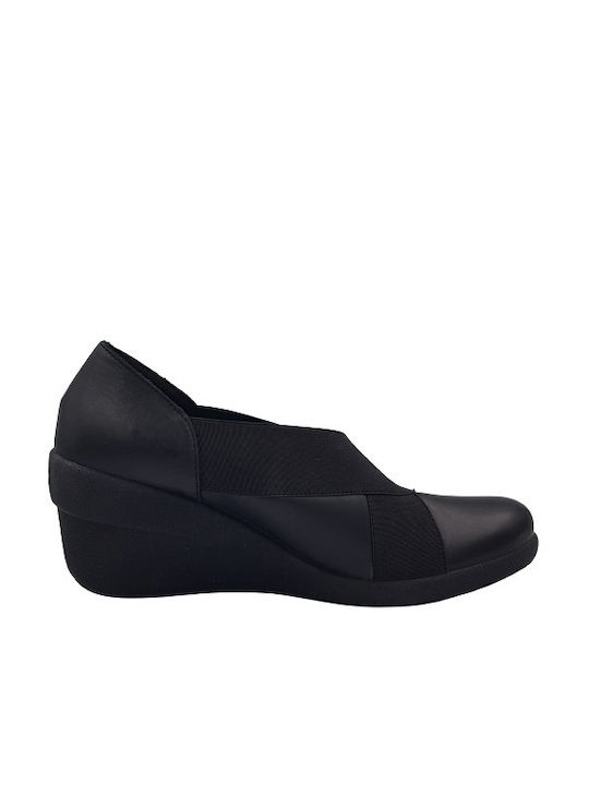 Imac Leder Anatomisch Damen Slip-Ons Schwarz